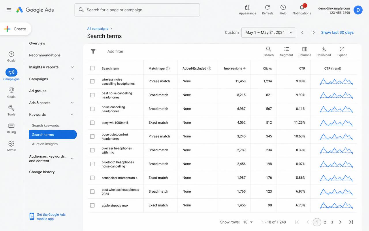 Google Ads results for Physio & PT practice, Utrecht